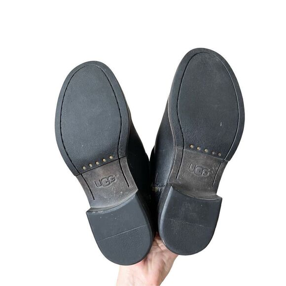 UGG Women's Cybele Buckly Biker Boots size 6 Leather Black - Picture 7 of 11